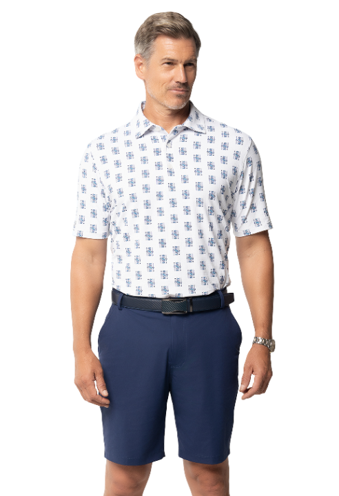 King of Spades Print Short Sleeve Polo – 94170 (Modern Fit)