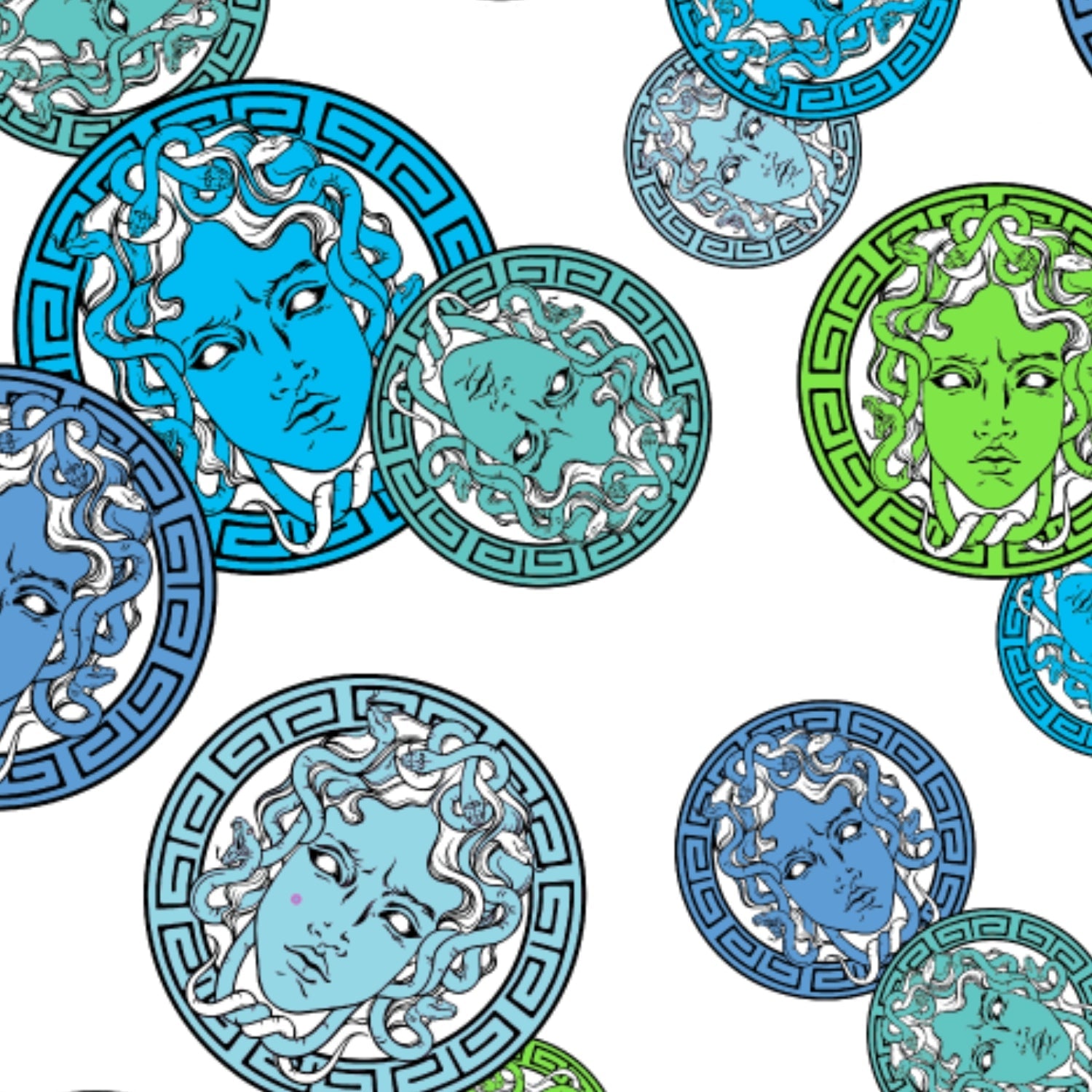 Medusa Print Long Sleeve Polo – 95171 (Modern Fit)